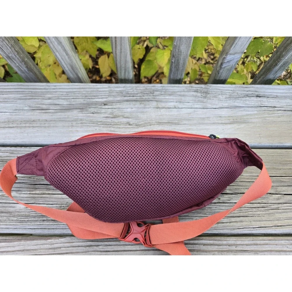 LL Bean Stowaway Hip/Waist Fanny Pack Bag Maroon & Orange Gorpcore